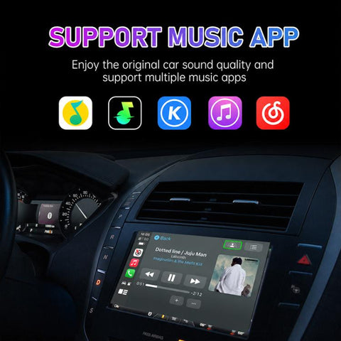 2 in 1 Car mini Smart Box 5.8GHz+2.4GHz Wireless Android Auto CarPlay Adapter, ZYD-TAB0A
