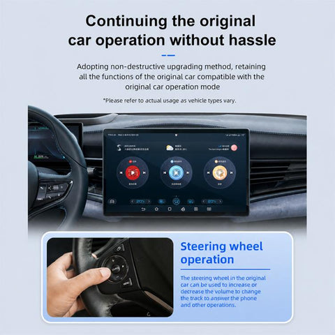 2 in 1 Car mini Smart Box Wired to Wireless BT5.4+5.8GHz Android Auto CarPlay Adapter, ZYD-B22P