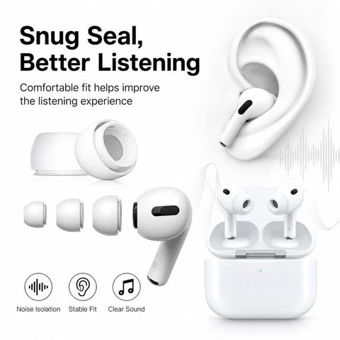 3 Pairs Silicone Earplugs Kit, S/M/L Size, S/M/L