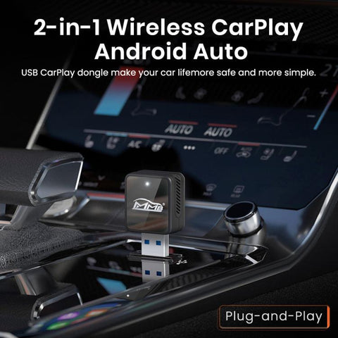 MMB CP-1 2 in 1 Car mini Smart Box Wired to Wireless Android Auto CarPlay Adapter, CP-1