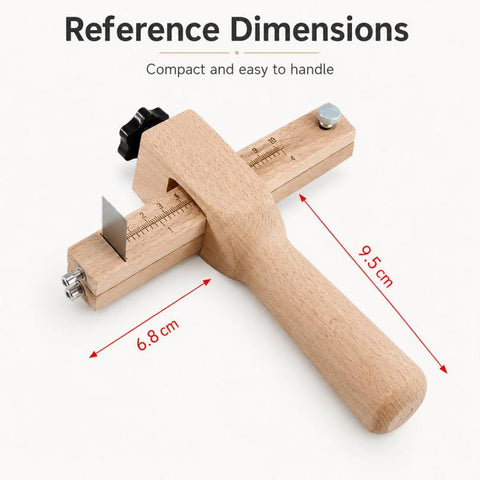 Thickness Adjustable Leather Belt Cutting Wood Handle Cutter