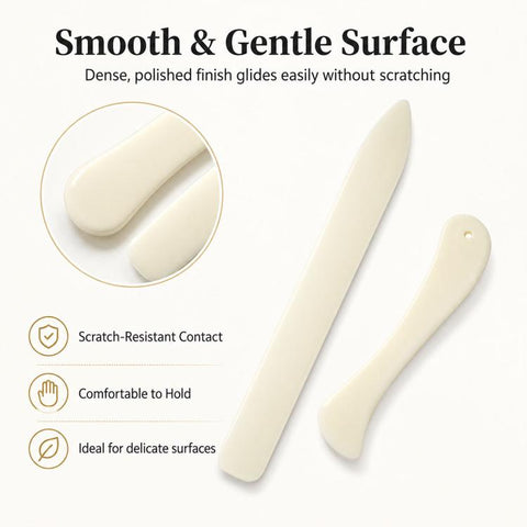 Bone-colored Paper Folding Trimmer Carve Leather Scraper