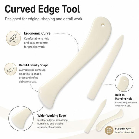 Bone-colored Paper Folding Trimmer Carve Leather Scraper