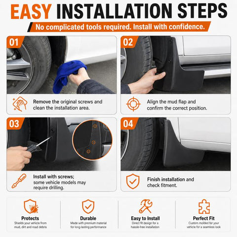 4pcs/Set Car Wheel Splash Flaps Fender Guard, For GreatWall Haval H5 with Pedal 2024