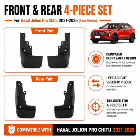 4pcs/Set Car Wheel Splash Flaps Fender Guard, For GreatWall Haval Jolion Pro 2021-2025