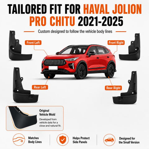 4pcs/Set Car Wheel Splash Flaps Fender Guard, For GreatWall Haval Jolion Pro 2021-2025
