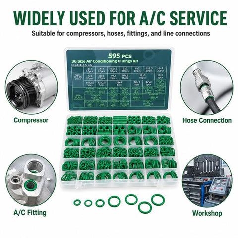 O-shaped Car Air conditioner Fixing Rubber Ring Tool Kit