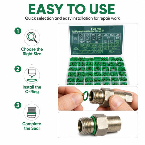 O-shaped Car Air conditioner Fixing Rubber Ring Tool Kit