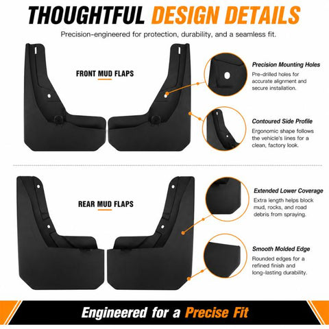 4pcs/Set Car Wheel Splash Flaps Fender Guard, For GreatWall Haval Menglong Petrol 2025