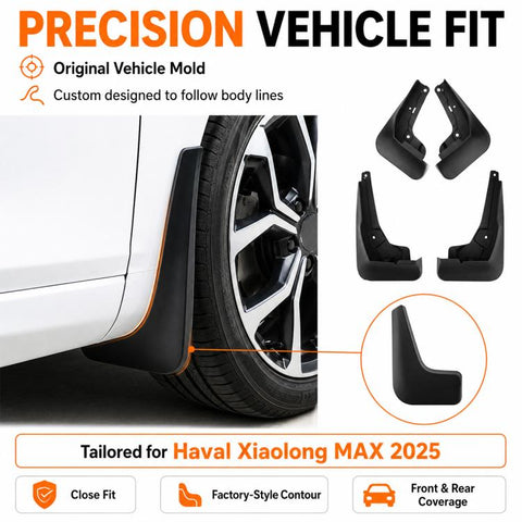 4pcs/Set Car Wheel Splash Flaps Fender Guard, For GreatWall Haval Xiaolong MAX 2025