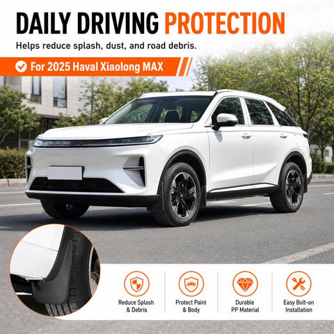 4pcs/Set Car Wheel Splash Flaps Fender Guard, For GreatWall Haval Xiaolong MAX 2025