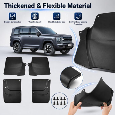 4pcs/Set Car Wheel Splash Flaps Fender Guard, For GreatWall Haval H9 2024