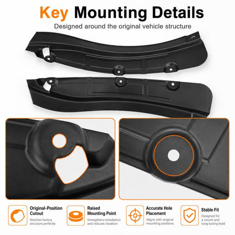 2pcs/Set Car Rear Wheel Splash Flaps Fender Guard, For GreatWall Haval F7 2024 2pcs/Set