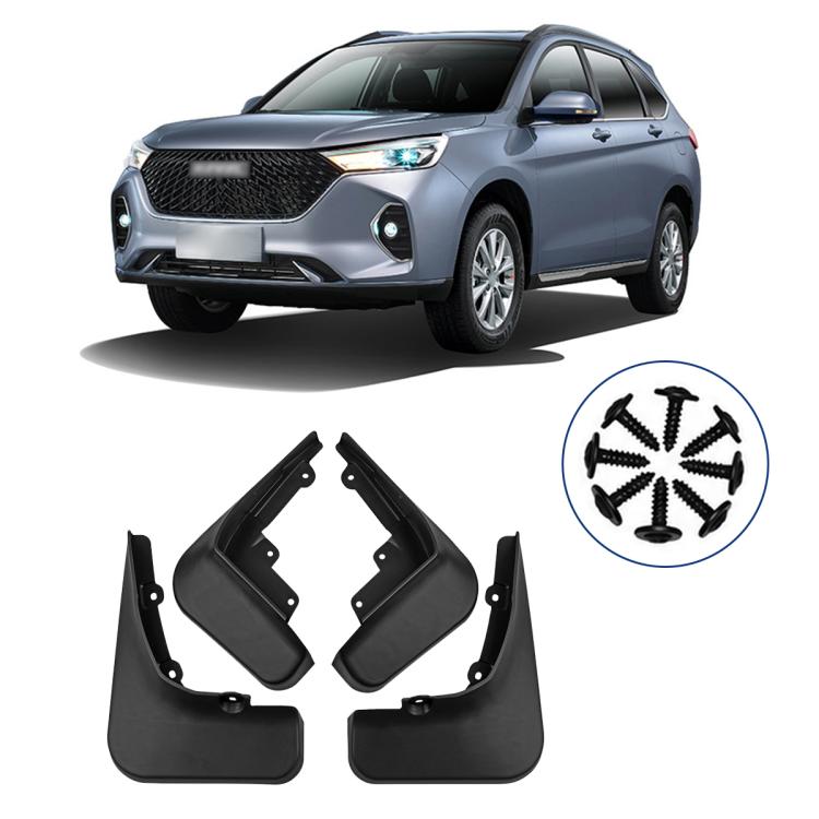 4pcs/Set Car Wheel Splash Flaps Fender Guard, For GreatWall Haval M6 Plus 2021-2023
