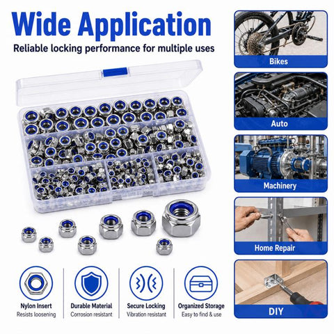 Anti-Slip Hexagonal Nut Plug 210PCS, M3-M8