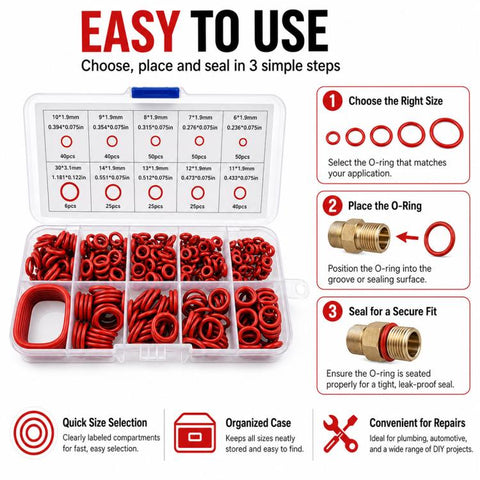 O-shaped Fixing Rubber Ring Tool Kit 351 PCS/Set