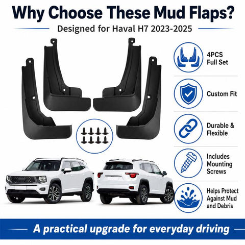 4pcs/Set Car Wheel Splash Flaps Fender Guard, For GreatWall Haval H7 2023-2025