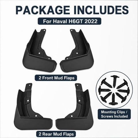 4pcs/Set Car Wheel Splash Flaps Fender Guard, For GreatWall Haval H6 GT 2022