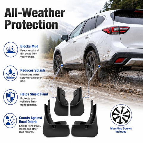 4pcs/Set Car Wheel Splash Flaps Fender Guard, For GreatWall Haval F7 / F7X 2019-2021