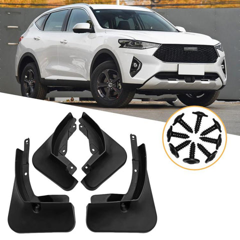 4pcs/Set Car Wheel Splash Flaps Fender Guard, For GreatWall Haval F7 / F7X 2019-2021