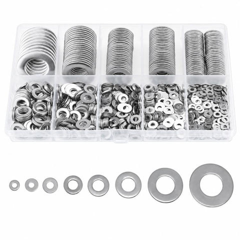M2-M12 Flat Washer Insulating Round Spacers Suitable for Home use, M2 - M12 580 pcs