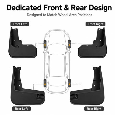 4pcs/Set Car Wheel Splash Flaps Fender Guard, For GreatWall Haval H2 2014-2020