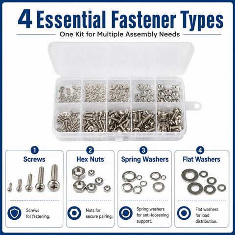 Hexagonal Nuts and Bolts 320PCS / Set, M2-M5 320PCS
