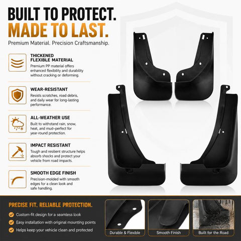 4pcs/Set Car Wheel Splash Flaps Fender Guard, For Geely Haoyue L 2025