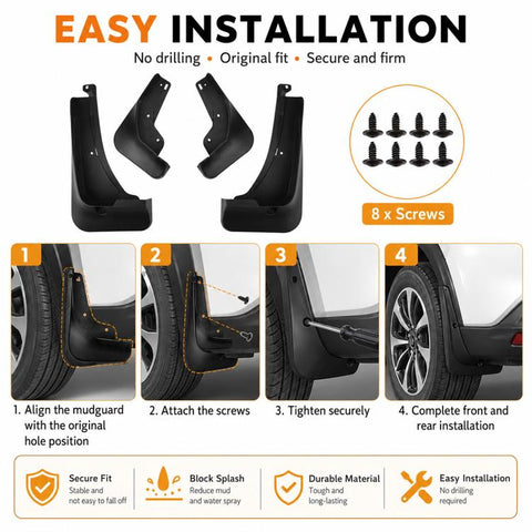 4pcs/Set Car Wheel Splash Flaps Fender Guard, For Geely Haoyue L 2025