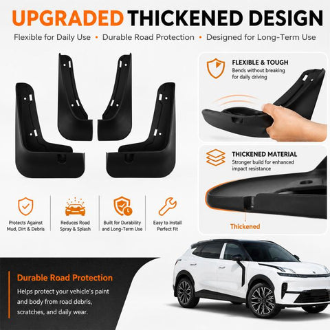 4pcs/Set Car Wheel Splash Flaps Fender Guard, For Geely LYNK & CO 08 EM-P 2026