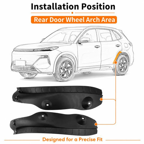 2pcs/Set Car Rear Wheel Splash Flaps Fender Guard, For Geely Galaxy Starship 7 EM-i 2025