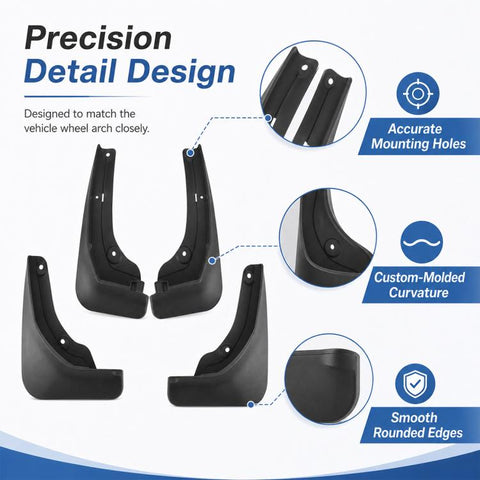 4pcs/Set Car Wheel Splash Flaps Fender Guard, For Geely Xingyuan 2024