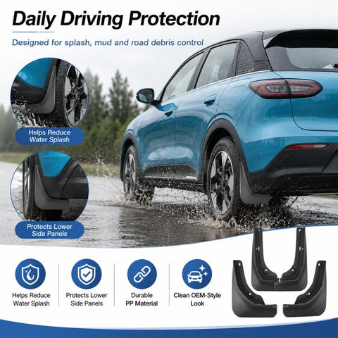 4pcs/Set Car Wheel Splash Flaps Fender Guard, For Geely Xingyuan 2024