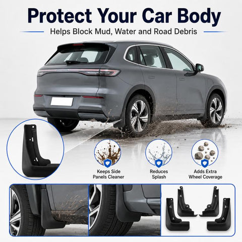 4pcs/Set Car Wheel Splash Flaps Fender Guard, For Geely Galaxy E5 2024