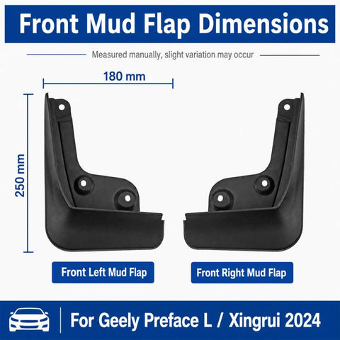 4pcs/Set Car Wheel Splash Flaps Fender Guard, For Geely Preface L 2024