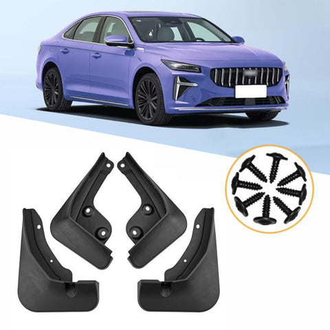 4pcs/Set Car Wheel Splash Flaps Fender Guard, For Geely Preface L 2024