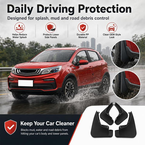 4pcs/Set Car Wheel Splash Flaps Fender Guard, For Geely GX3 2019-2020
