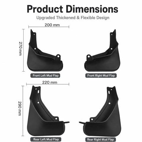 4pcs/Set Car Wheel Splash Flaps Fender Guard, For Geely Binyue 2021