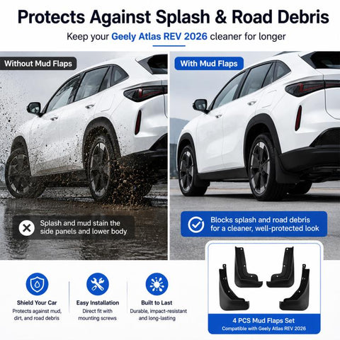 4pcs/Set Car Wheel Splash Flaps Fender Guard, For Geely Boyue REV 2026