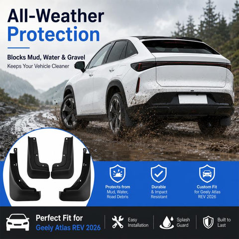 4pcs/Set Car Wheel Splash Flaps Fender Guard, For Geely Boyue REV 2026
