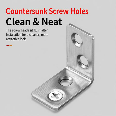 201 Stainless Steel L-shaped Right Angle Fixing Bracket, 201 Stainless Steel L-shaped