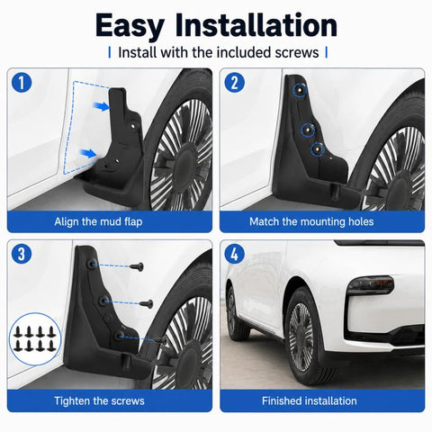 4pcs/Set Car Wheel Splash Flaps Fender Guard, For Geely LEVC L380 2024