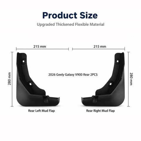 2pcs/Set Car Rear Wheel Splash Flaps Fender Guard, For Geely Galaxy V900 2026