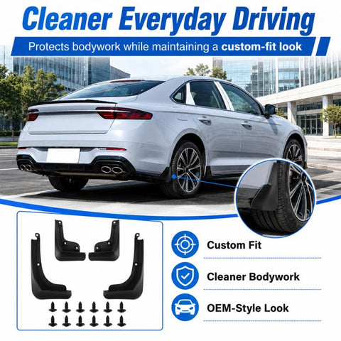 4pcs/Set Car Wheel Splash Flaps Fender Guard, For Geely Preface 2026