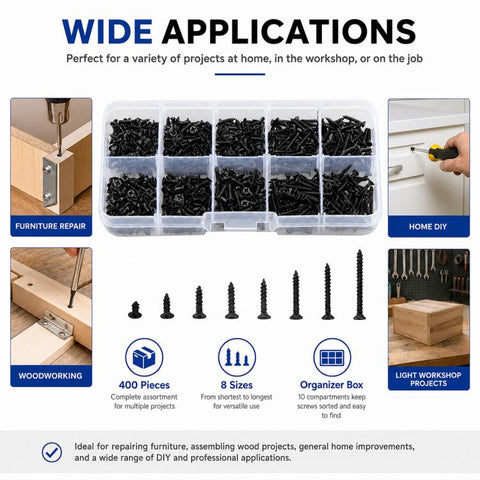 M2 Phillips Self-tapping Screw 400 PCS /  Set, M2 400 PCS / Set