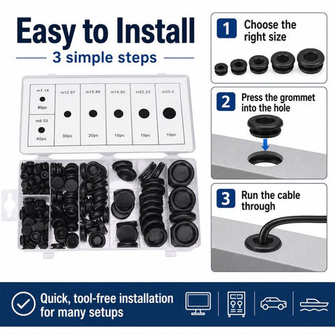 200 PCS/Set NBR Waterproof Seal Rubber Ring