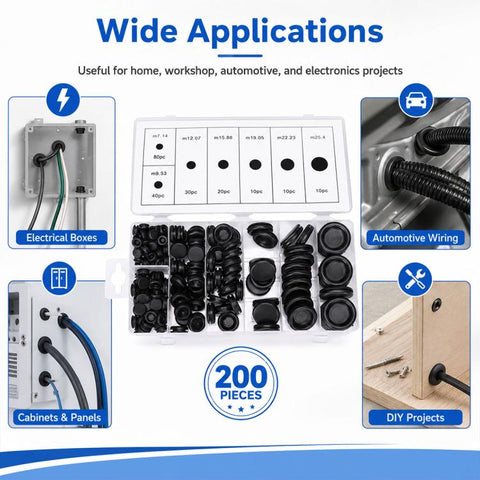 200 PCS/Set NBR Waterproof Seal Rubber Ring