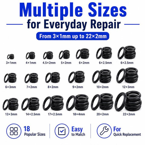 225 PCS/Set O-shaped Seal Fixing Rubber Ring Tool Kit