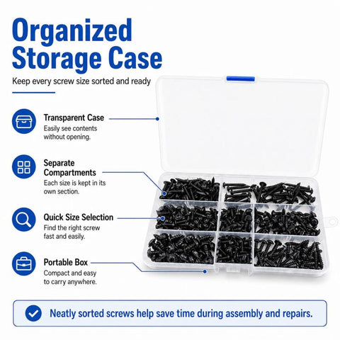 340 PCS / Set Phillips Self-tapping Screw, 340 PCS / Set
