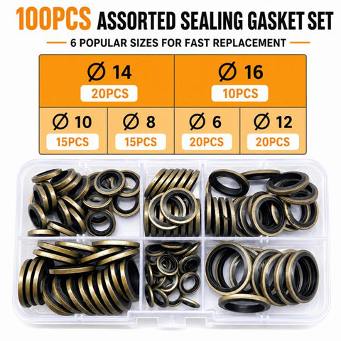 Seal Fixing Rubber Ring Flat Washer Insulating Spacers 100PCS